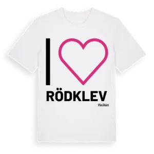Jag älskar Rödklev t-shirt stort tryck – ekologisk bomull t-shirt från Pinshirt
