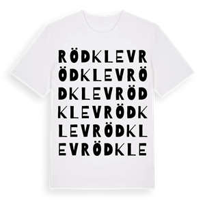 Rödklev ordlek t-shirt – ekologisk bomull t-shirt från Pinshirt