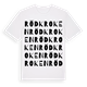 White t-shirt med Rödkroken ordlek t-shirt