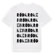 White t-shirt med Rödkroken ordlek t-shirt