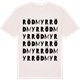 Vintage White t-shirt med Rödmyr ordlek t-shirt