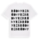 White t-shirt med Rödmyren ordlek t-shirt