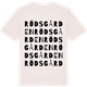 Vintage White t-shirt med Rödsgården ordlek t-shirt