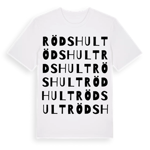 Rödshult ordlek t-shirt – ekologisk bomull t-shirt från Pinshirt