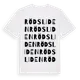 White t-shirt med Rödsliden ordlek t-shirt