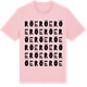 Pink Cotton t-shirt med Röe ordlek t-shirt