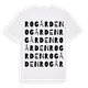 White t-shirt med Rogården ordlek t-shirt