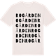 Vintage White t-shirt med Rogården ordlek t-shirt