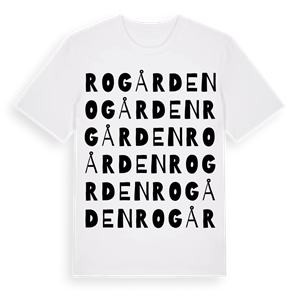Rogården ordlek t-shirt – ekologisk bomull t-shirt från Pinshirt
