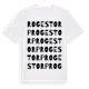 White t-shirt med Rogestorp ordlek t-shirt