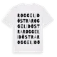 White t-shirt med Roggelid Östra ordlek t-shirt