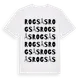 White t-shirt med Rogsås ordlek t-shirt