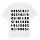 White t-shirt med Rogsholm ordlek t-shirt