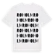 White t-shirt med Roholm ordlek t-shirt