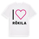White t-shirt med Jag älskar Rökila t-shirt stort tryck