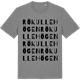 Mid Heather Gray t-shirt med Rökullehögen ordlek t-shirt