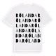 White t-shirt med Rölanda ordlek t-shirt