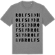 Mid Heather Gray t-shirt med Rolfsbyn ordlek t-shirt