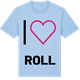 Blue Soul t-shirt med Jag älskar Roll t-shirt stort tryck