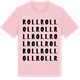 Pink Cotton t-shirt med Roll ordlek t-shirt
