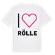 White t-shirt med Jag älskar Rölle t-shirt stort tryck