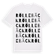 White t-shirt med Röllebäck ordlek t-shirt