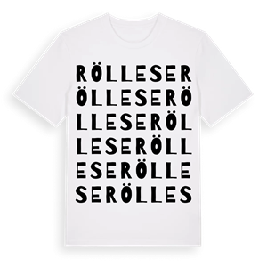 Röllese ordlek t-shirt – ekologisk bomull t-shirt från Pinshirt