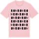 Pink Cotton t-shirt med Rom ordlek t-shirt