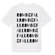 White t-shirt med Romnefall ordlek t-shirt