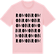 Pink Cotton t-shirt med Romon ordlek t-shirt