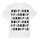 White t-shirt med Rompan ordlek t-shirt