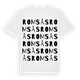 White t-shirt med Romsås ordlek t-shirt
