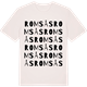 Vintage White t-shirt med Romsås ordlek t-shirt