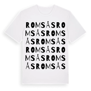 Romsås ordlek t-shirt – ekologisk bomull t-shirt från Pinshirt