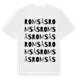 White t-shirt med Romsås ordlek t-shirt