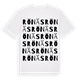 White t-shirt med Rönäs ordlek t-shirt