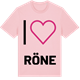 Pink Cotton t-shirt med Jag älskar Röne t-shirt stort tryck