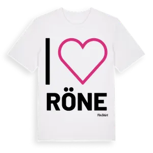 Jag älskar Röne t-shirt stort tryck – ekologisk bomull t-shirt från Pinshirt