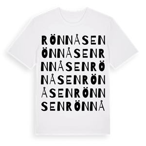 Rönnåsen ordlek t-shirt – ekologisk bomull t-shirt från Pinshirt