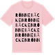 Pink Cotton t-shirt med Rönnebäcken ordlek t-shirt