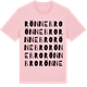 Pink Cotton t-shirt med Rönnebro ordlek t-shirt