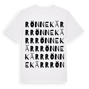 Rönnekärr ordlek t-shirt – ekologisk bomull t-shirt från Pinshirt