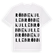 White t-shirt med Rönnekullen ordlek t-shirt