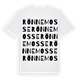 White t-shirt med Rönnemosse ordlek t-shirt