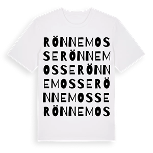 Rönnemosse ordlek t-shirt – ekologisk bomull t-shirt från Pinshirt