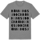 Mid Heather Gray t-shirt med Rönningsudden ordlek t-shirt