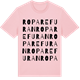 Pink Cotton t-shirt med Roparefuran ordlek t-shirt