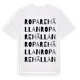 White t-shirt med Roparehällan ordlek t-shirt