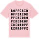 Pink Cotton t-shirt med Roppered ordlek t-shirt