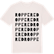 Vintage White t-shirt med Roppered ordlek t-shirt